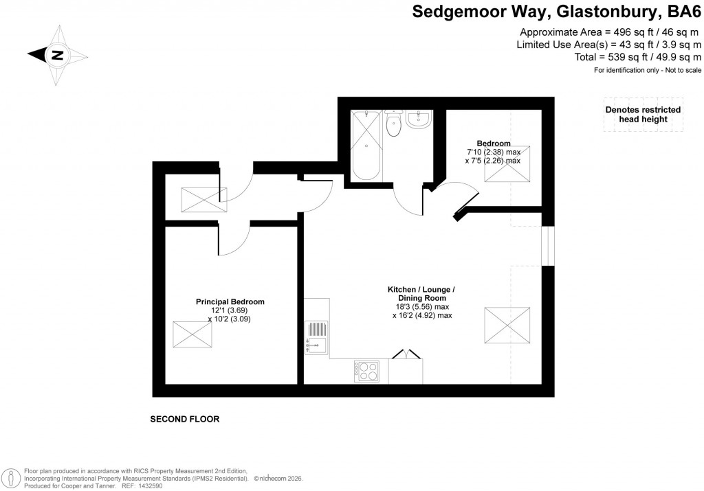 Floorplans For Sedgemoor Way, Glastonbury, Somerset