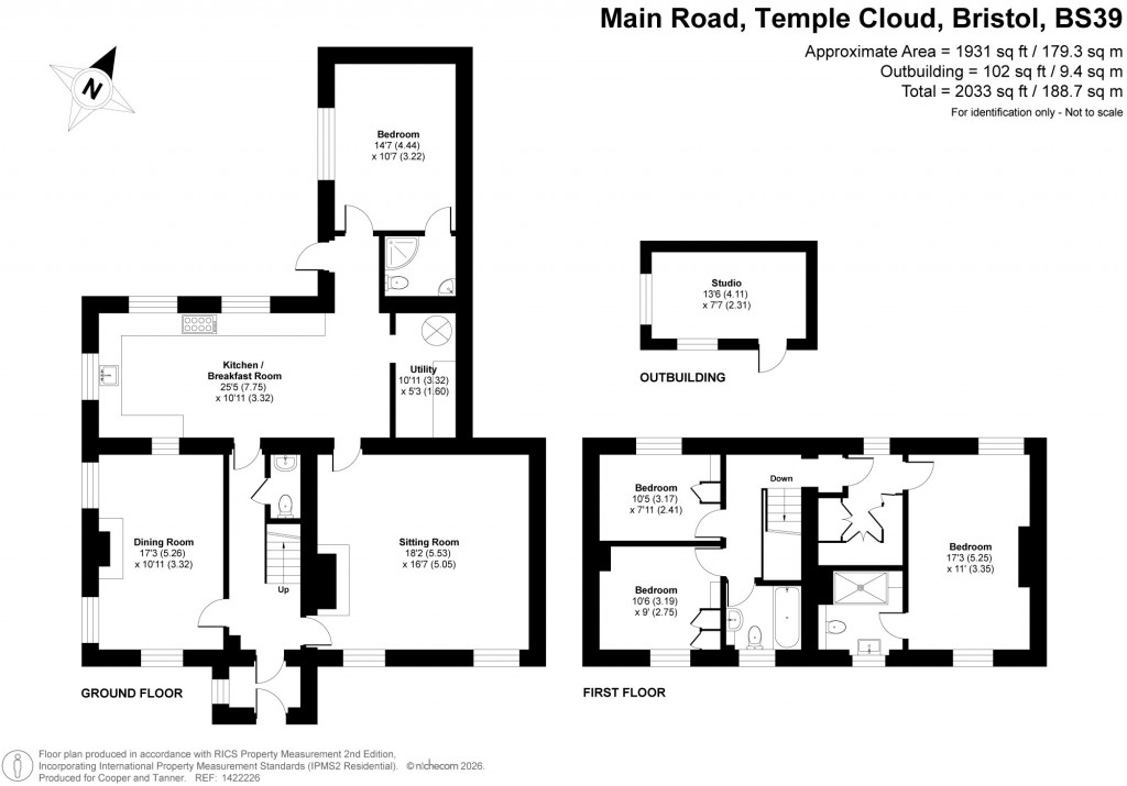 Floorplans For Temple Cloud, Bristol, Somerset