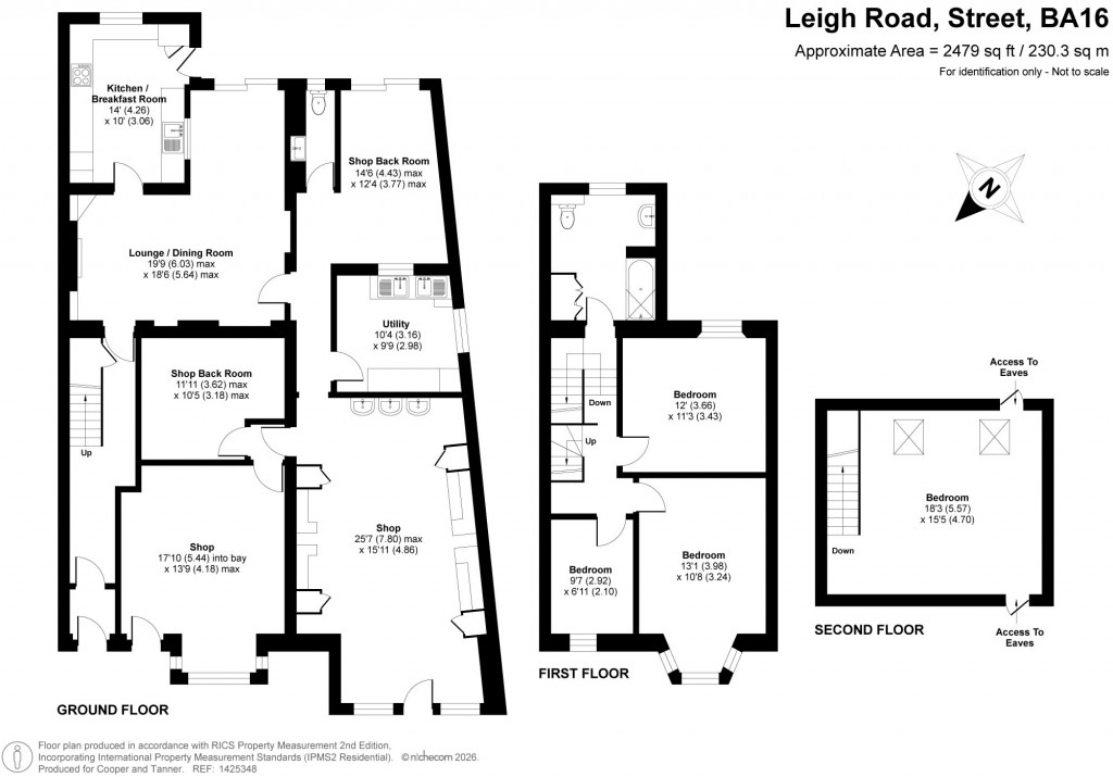Floorplans For Leigh Road, Street, Somerset
