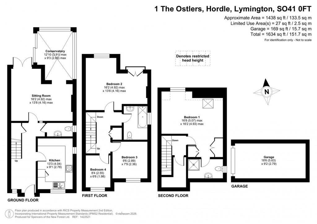 Floorplans For The Ostlers, Hordle, Lymington, SO41