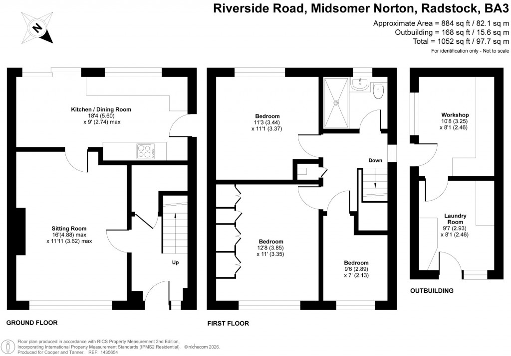 Floorplans For Riverside Road, Midsomer Norton, Radstock, Somerset