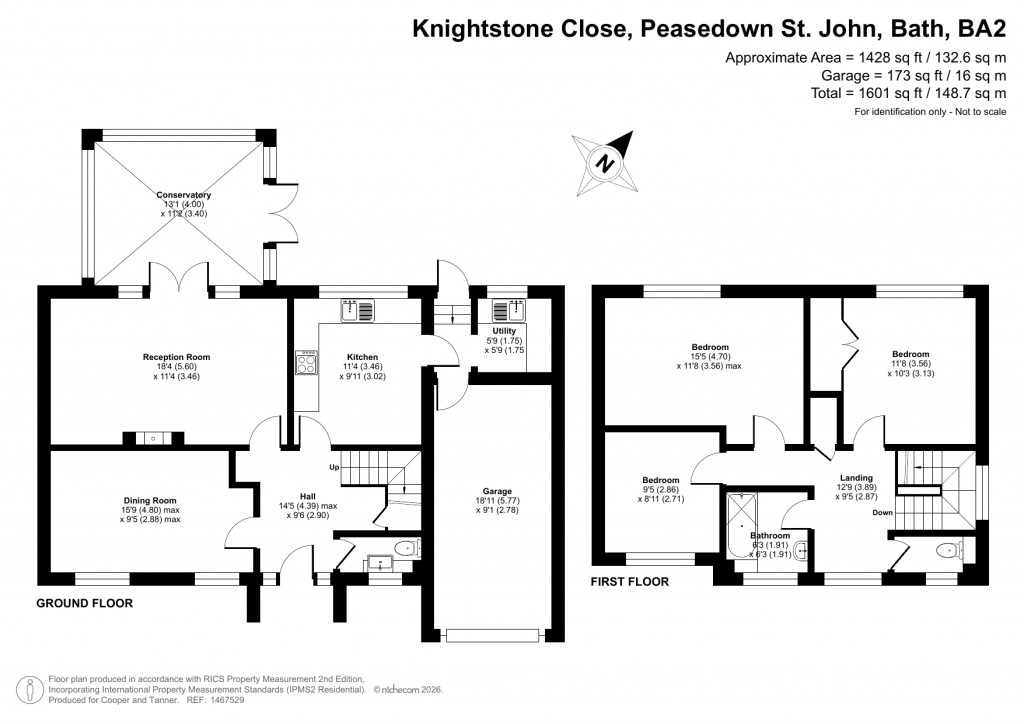 Floorplans For Knightstone Close, Peasedown St John, Bath, Somerset