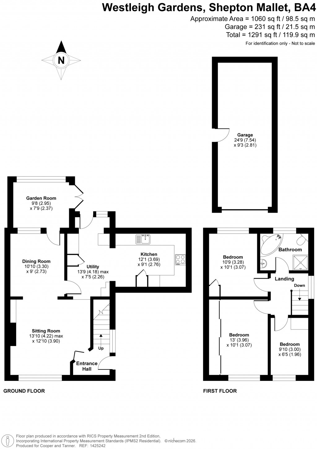 Floorplans For Westleigh Gardens, Shepton Mallet, Somerset