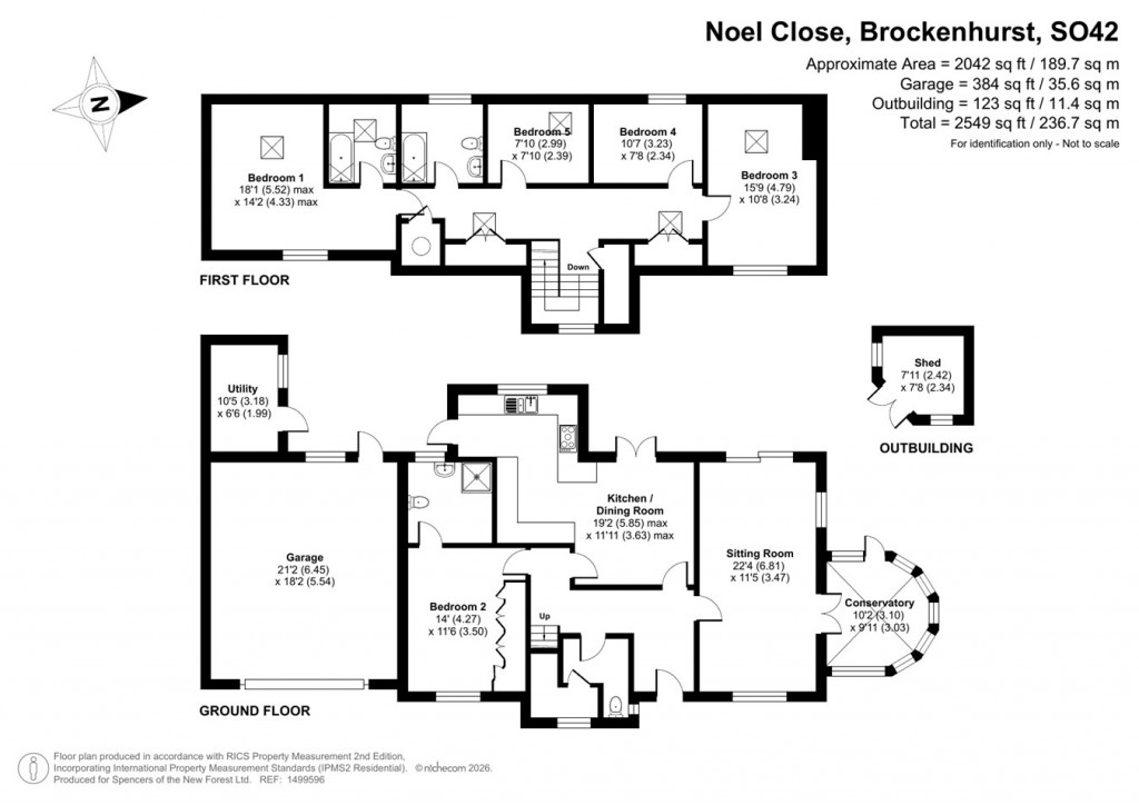 Floorplans For Noel Close, Brockenhurst, SO42