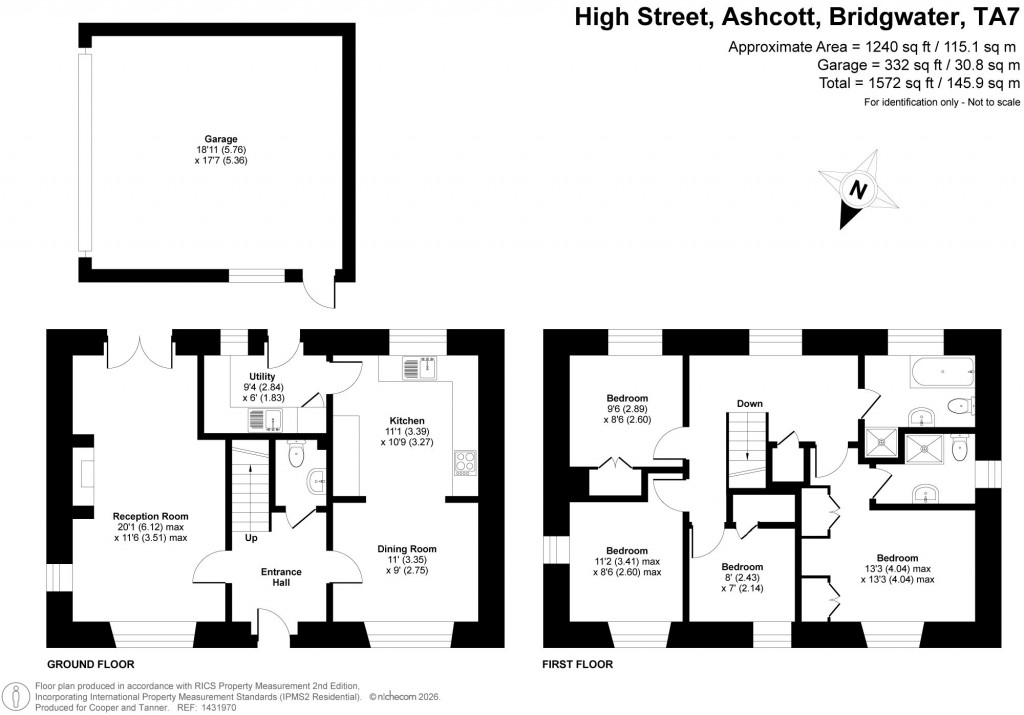 Floorplans For High Street, Ashcott, Somerset