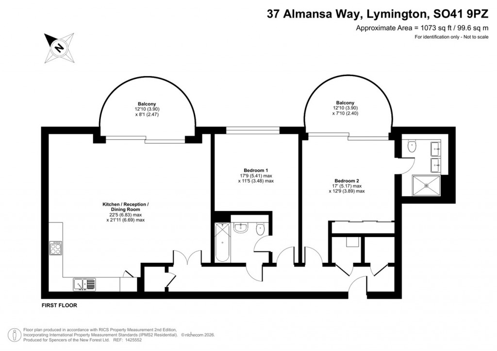Floorplans For Almansa Way, Lymington, SO41
