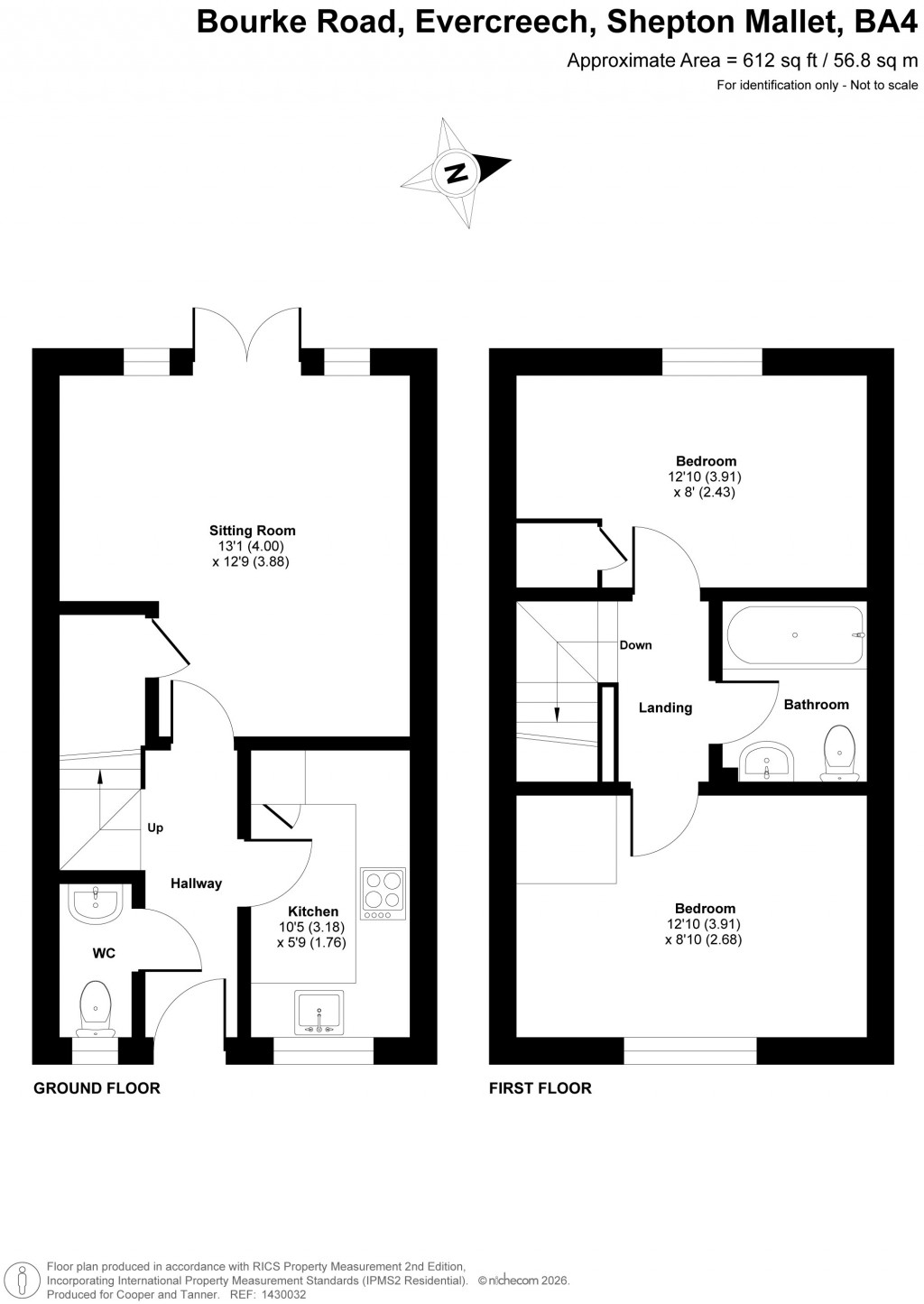 Floorplans For Bourke Road, Shepton Mallet, Somerset
