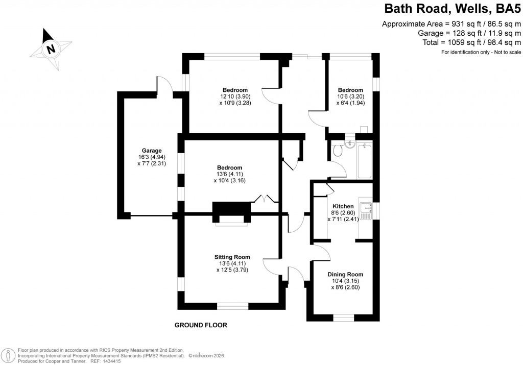 Floorplans For Bath Road, Wells, Somerset