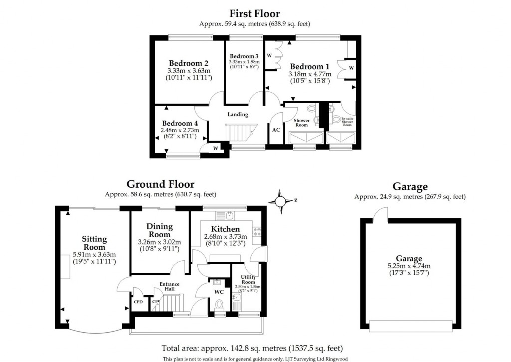 Floorplans For Dryden Close, Ashley Heath, Ringwood, BH24