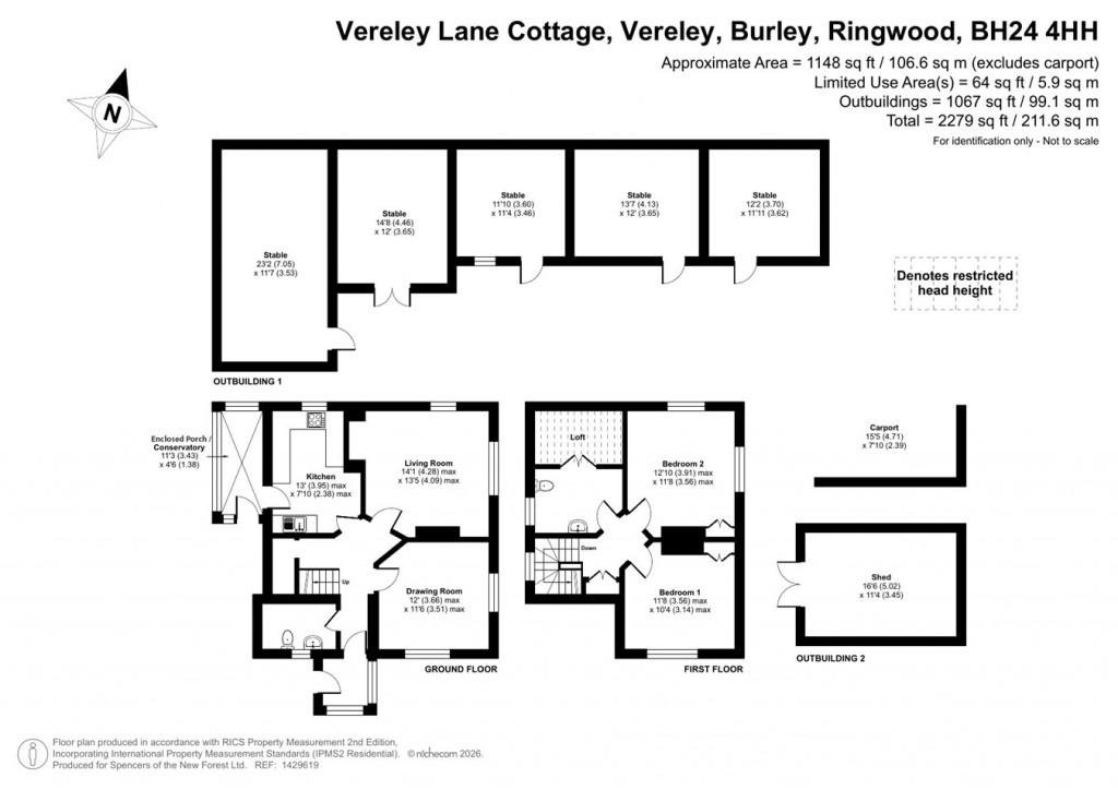 Floorplans For Vereley, Burley, Ringwood, BH24
