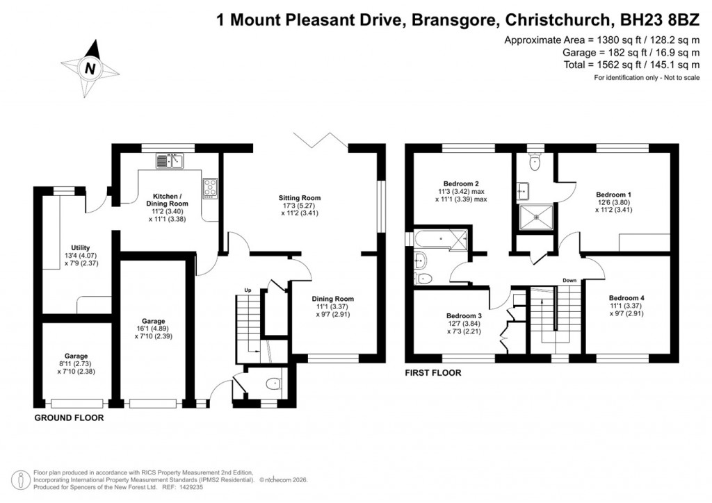 Floorplans For Mount Pleasant Drive, Bransgore, Christchurch, BH23