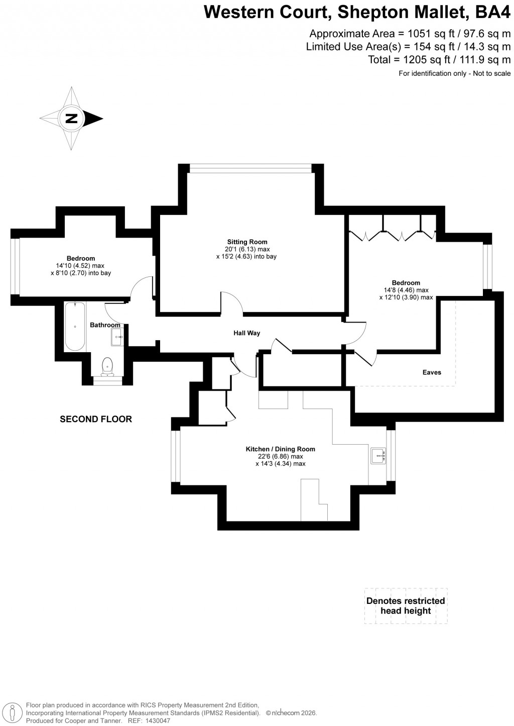 Floorplans For Western Court, Shepton Mallet, Somerset