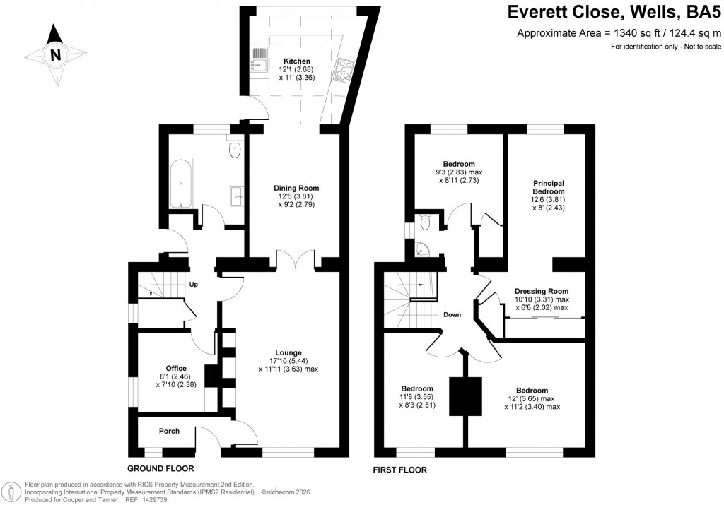 Floorplans For Everett Close, Wells, Somerset