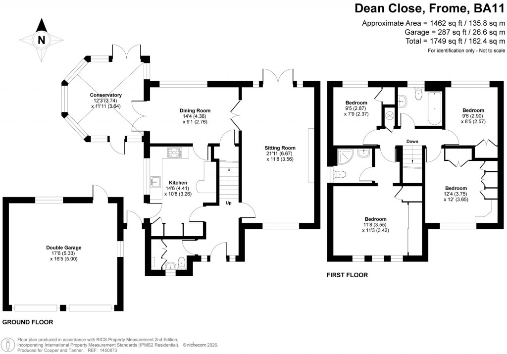 Floorplans For Dean Close, Frome, Somerset