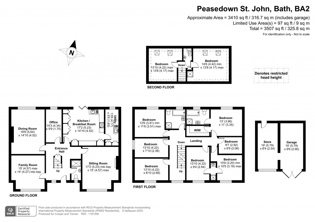 Floorplans For Peasedown St John, Peasedown St John, Bath, Somerset
