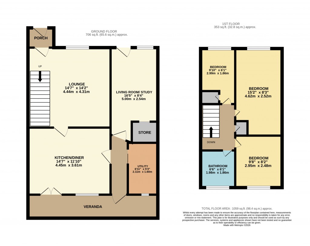 Floorplans For Walnut Close, Axbridge, Somerset