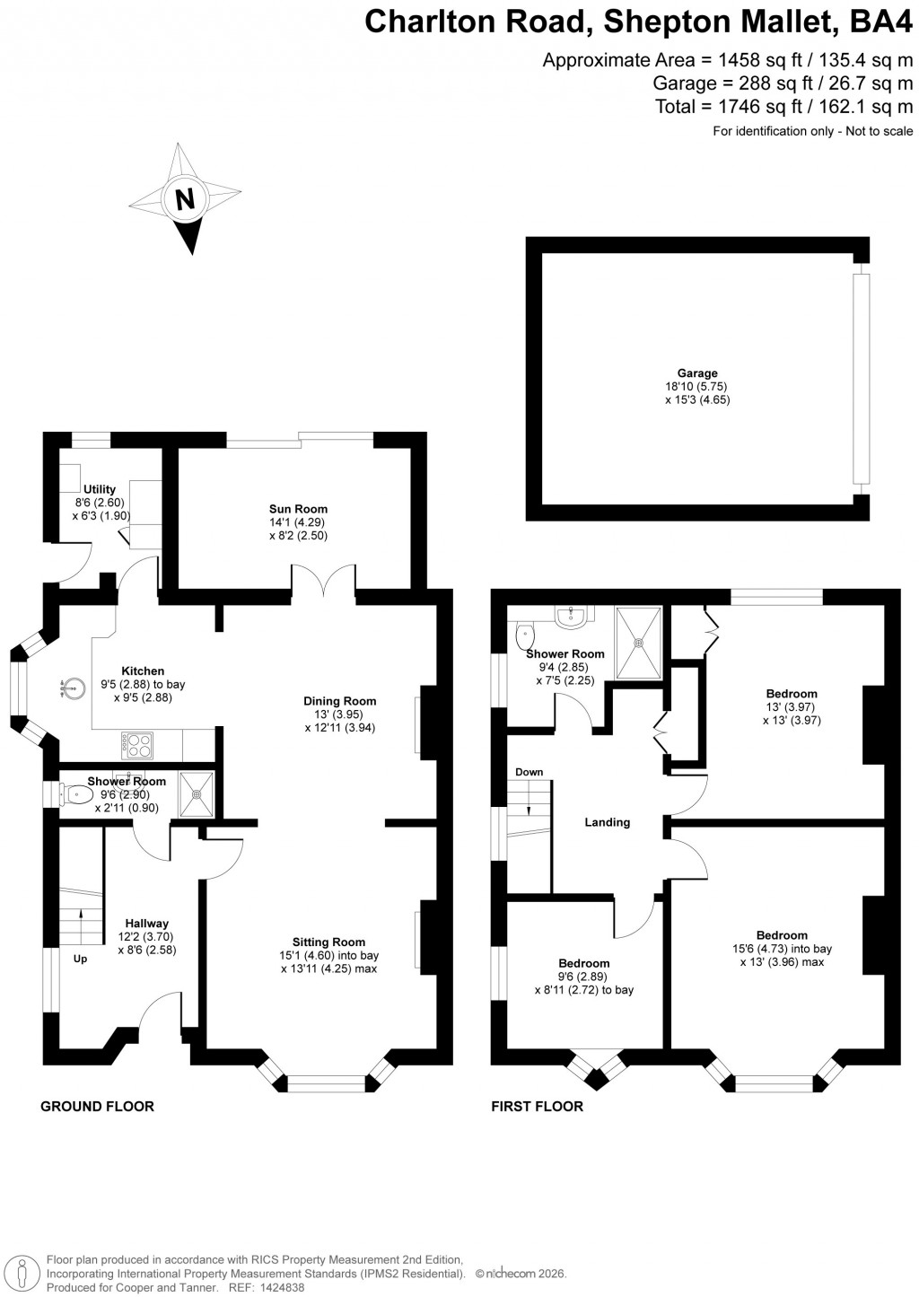 Floorplans For Charlton Road, Shepton Mallet, Somerset