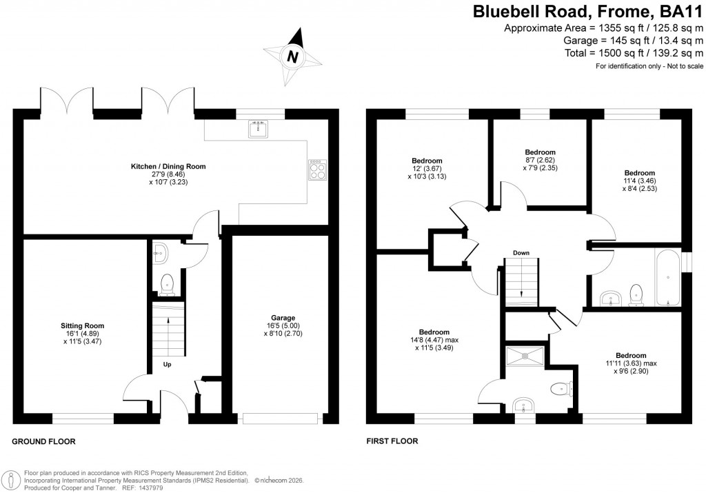 Floorplans For Bluebell Road, Frome, Somerset
