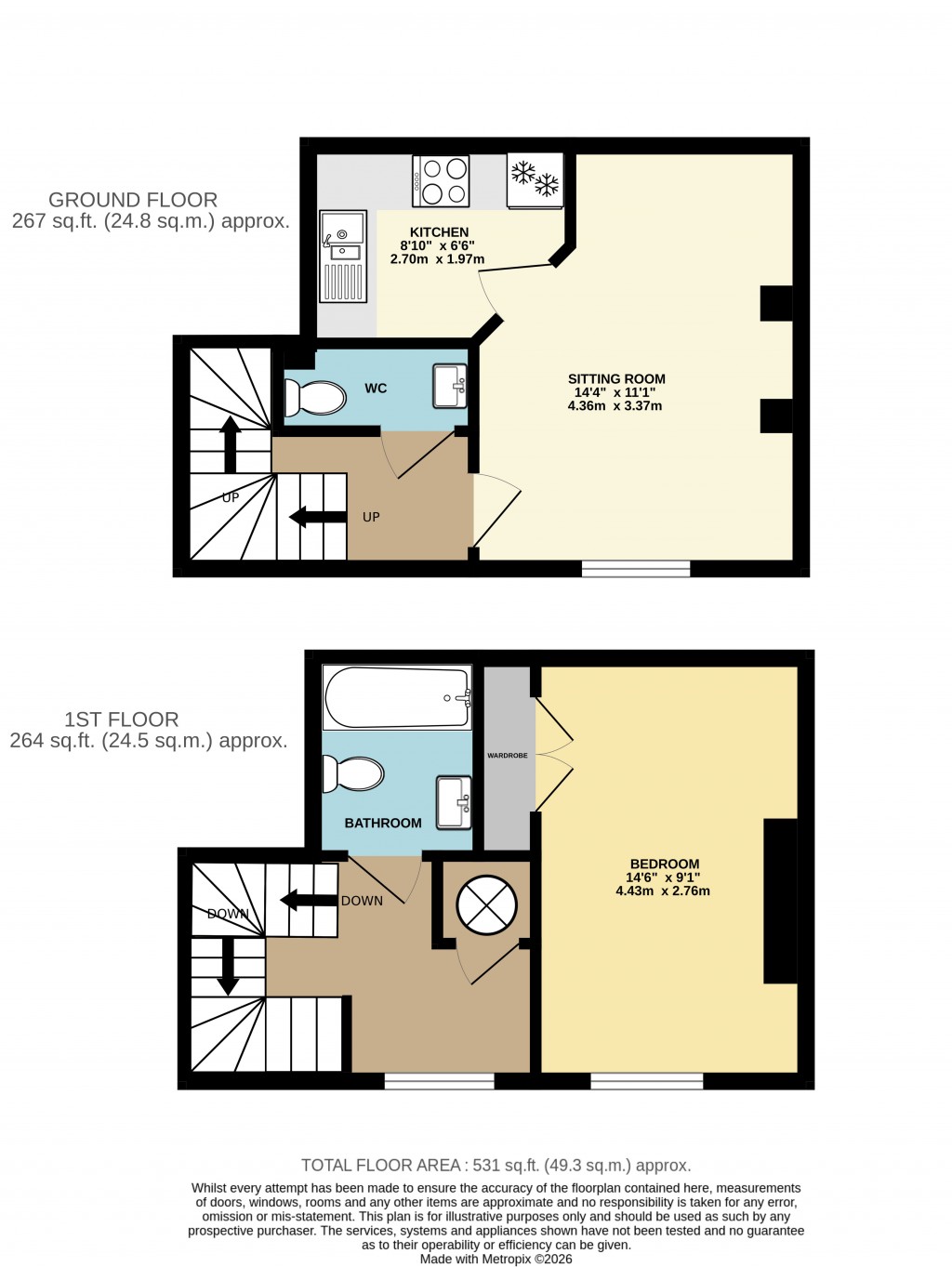 Floorplans For Union Street, Wells, Somerset