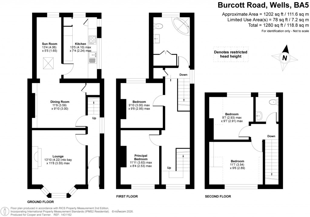 Floorplans For Burcott Road, Wells, Somerset