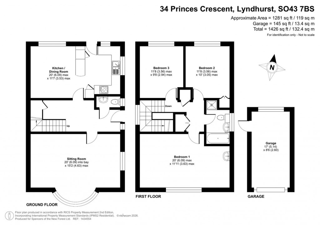 Floorplans For Princes Crescent, Lyndhurst, SO43