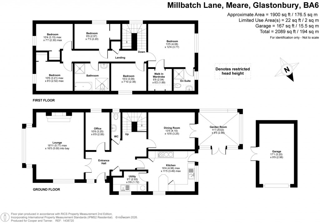 Floorplans For Meare, Somerset
