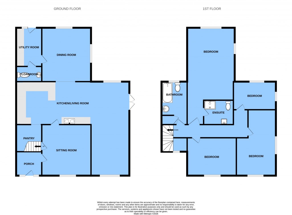 Floorplans For Netherfield Hill, Battle, East Sussex