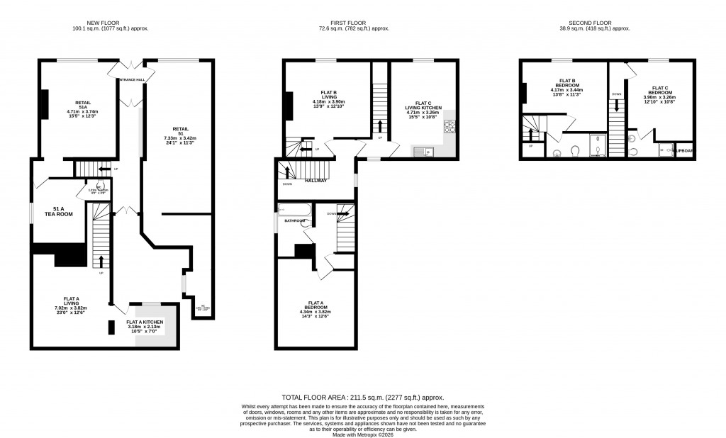 Floorplans For High Street, Shepton Mallet, Somerset