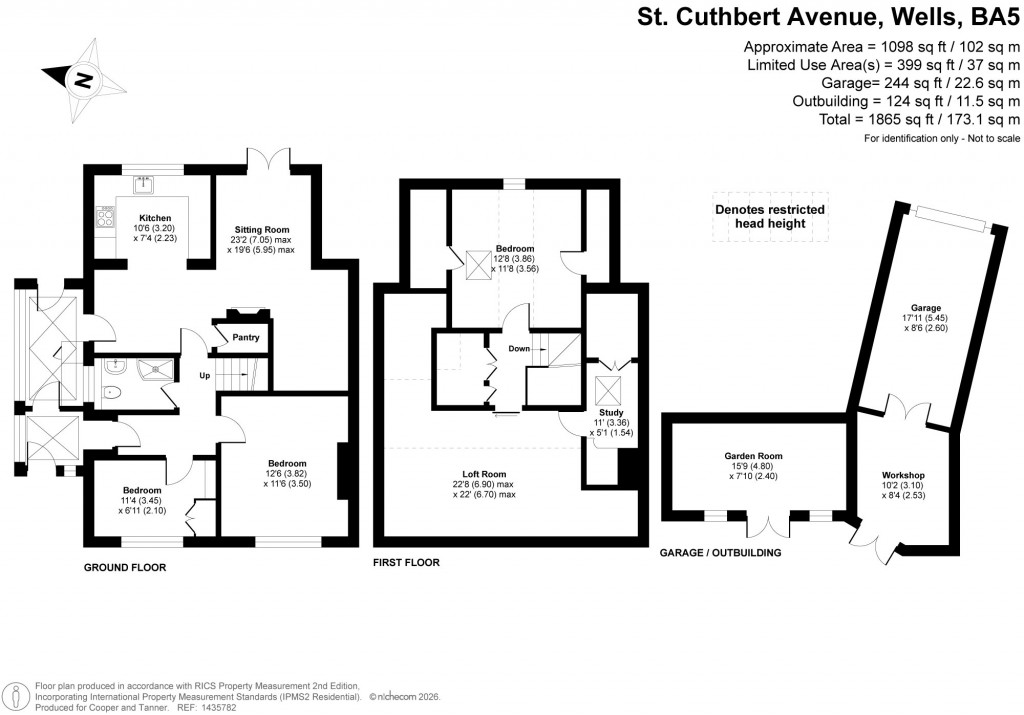 Floorplans For St Cuthbert Avenue, Wells, Somerset