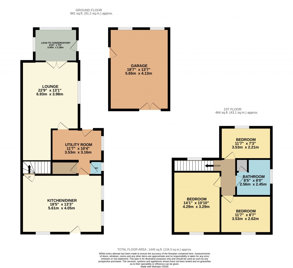 Floorplans For Riverside, Banwell, Somerset