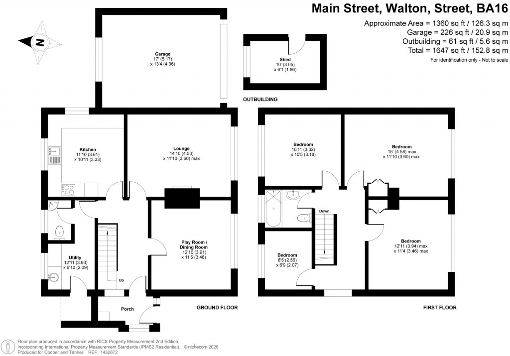 Floorplans For Main Street, Walton, Somerset