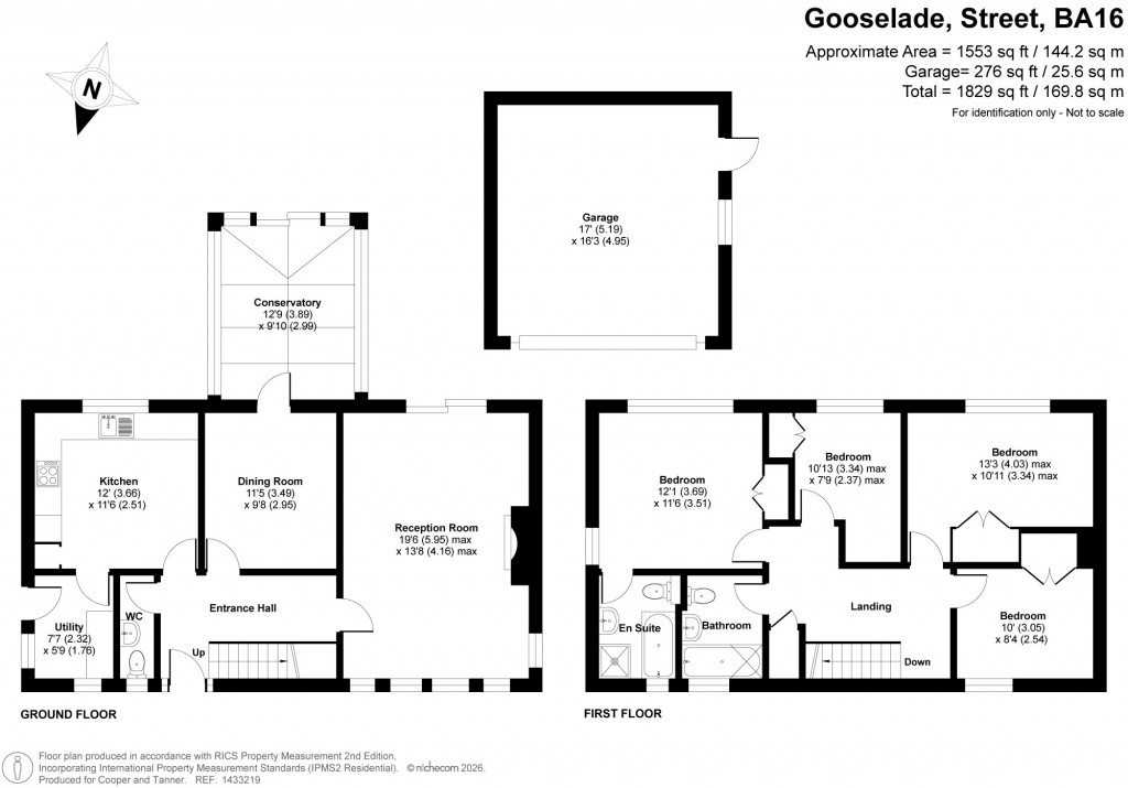 Floorplans For Gooselade, Street, Somerset