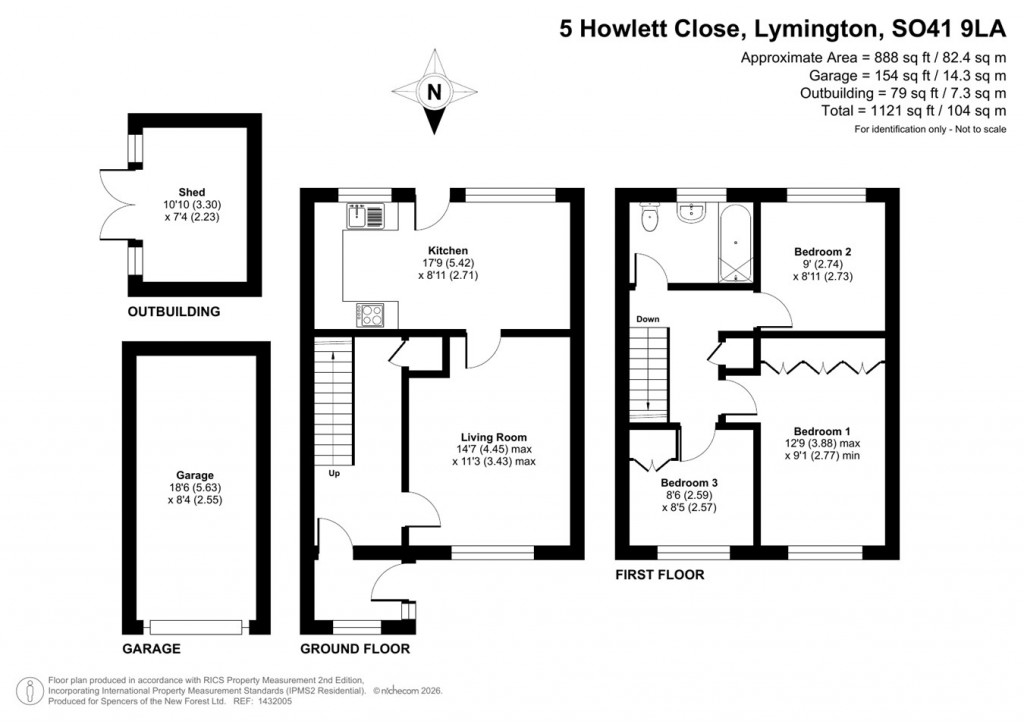 Floorplans For Howlett Close, Lymington, Lymington, SO41