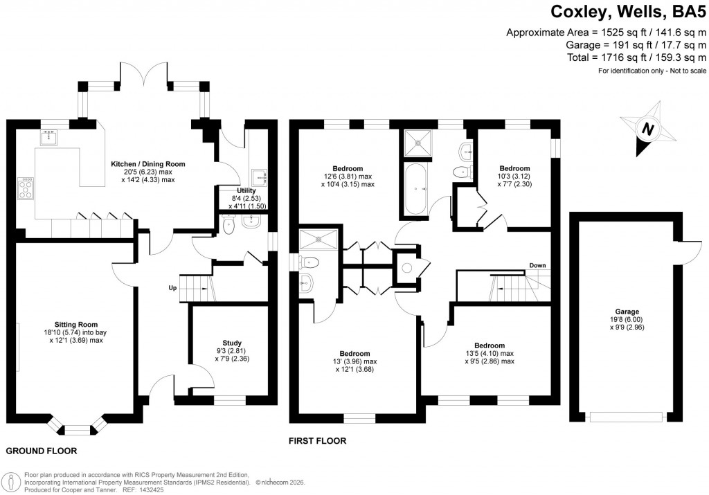 Floorplans For Coxley, Wells, Somerset