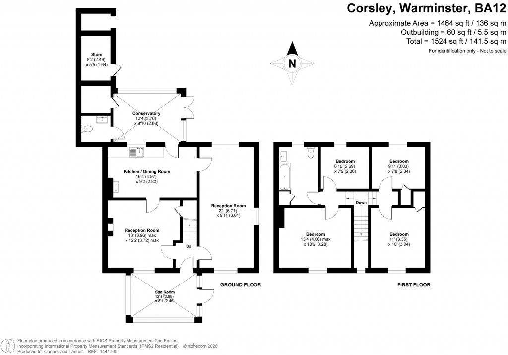Floorplans For Corsley, Warminster, Wiltshire