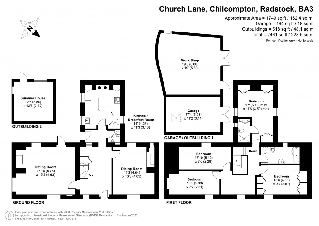 Floorplans For Chilcompton, Radstock, Somerset