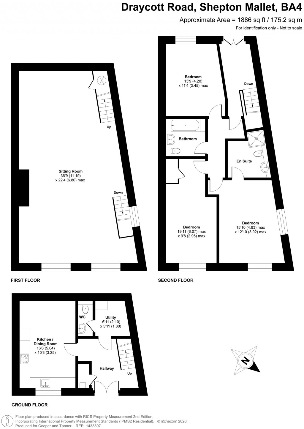 Floorplans For Draycott Road, Shepton Mallet, Somerset