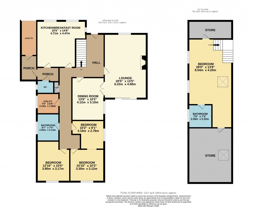 Floorplans For Moorland Street, Axbridge, Somerset