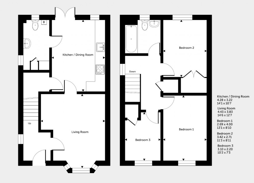 Floorplans For Olympic Drive, Castle Cary, Somerset
