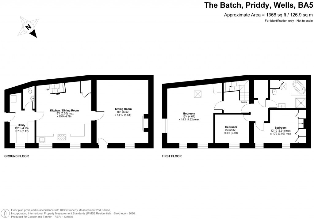 Floorplans For Priddy, Wells, Somerset