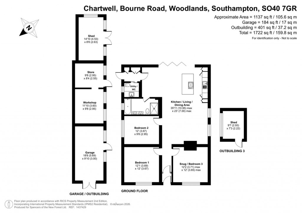 Floorplans For Bourne Road, Woodlands, Southampton, SO40