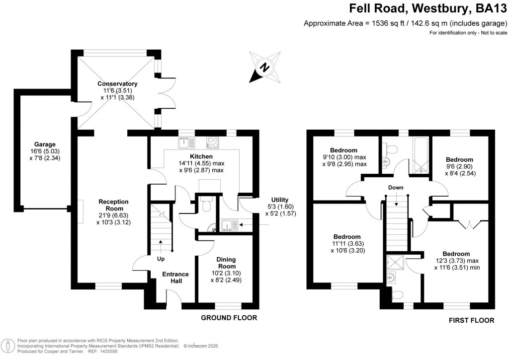 Floorplans For Fell Road, Westbury, Wiltshire