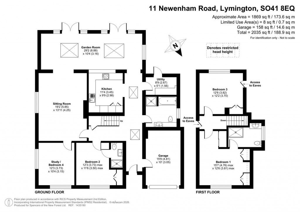 Floorplans For Newenham Road, Lymington, SO41