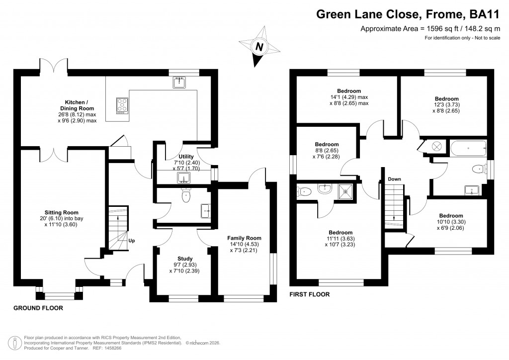 Floorplans For Green Lane Close, Frome, Somerset