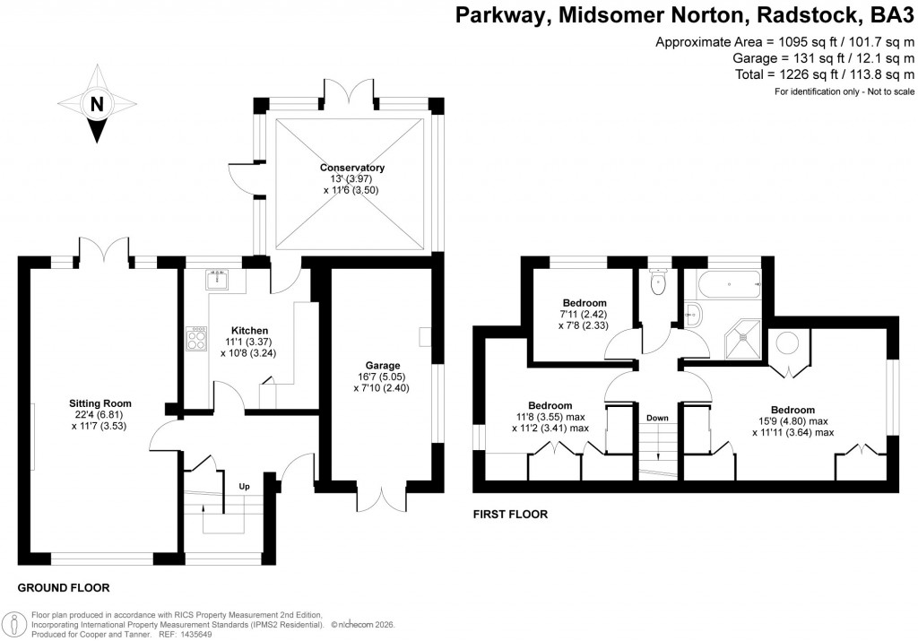 Floorplans For Parkway, Midsomer Norton, Radstock, Somerset