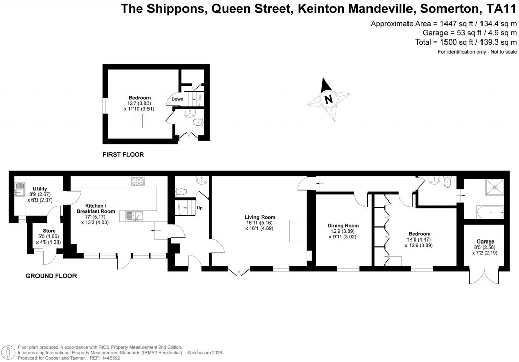 Floorplans For Queen Street, Keinton Mandeville, Somerset