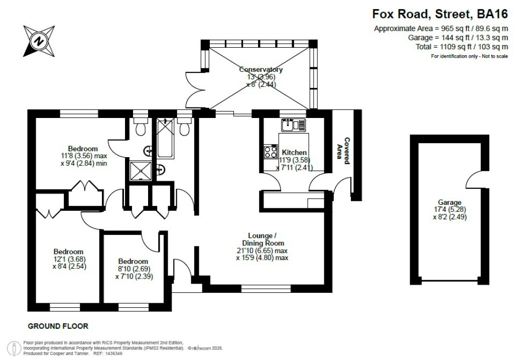 Floorplans For Fox Road, Street, Somerset