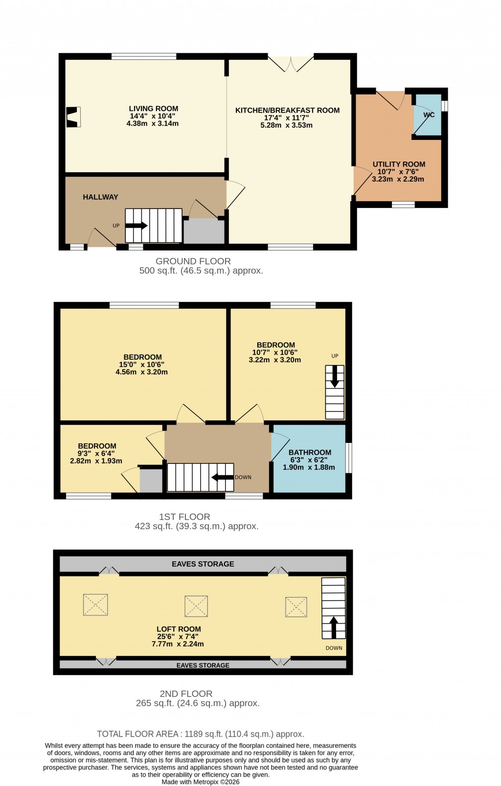 Floorplans For Nye Close, Cheddar, Somerset