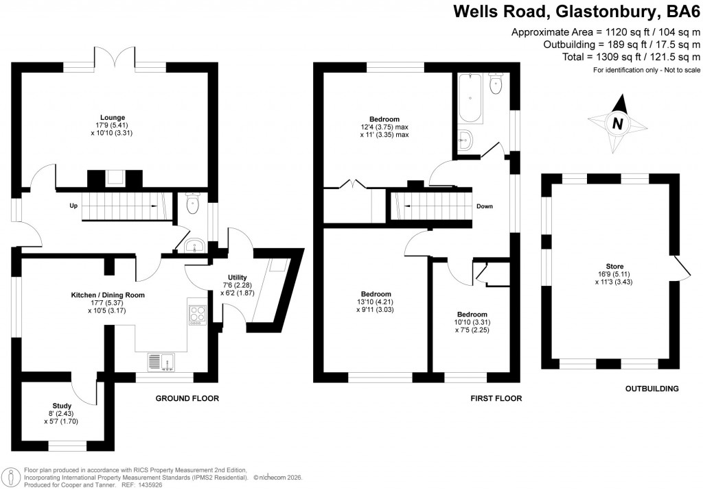 Floorplans For Glastonbury, Somerset