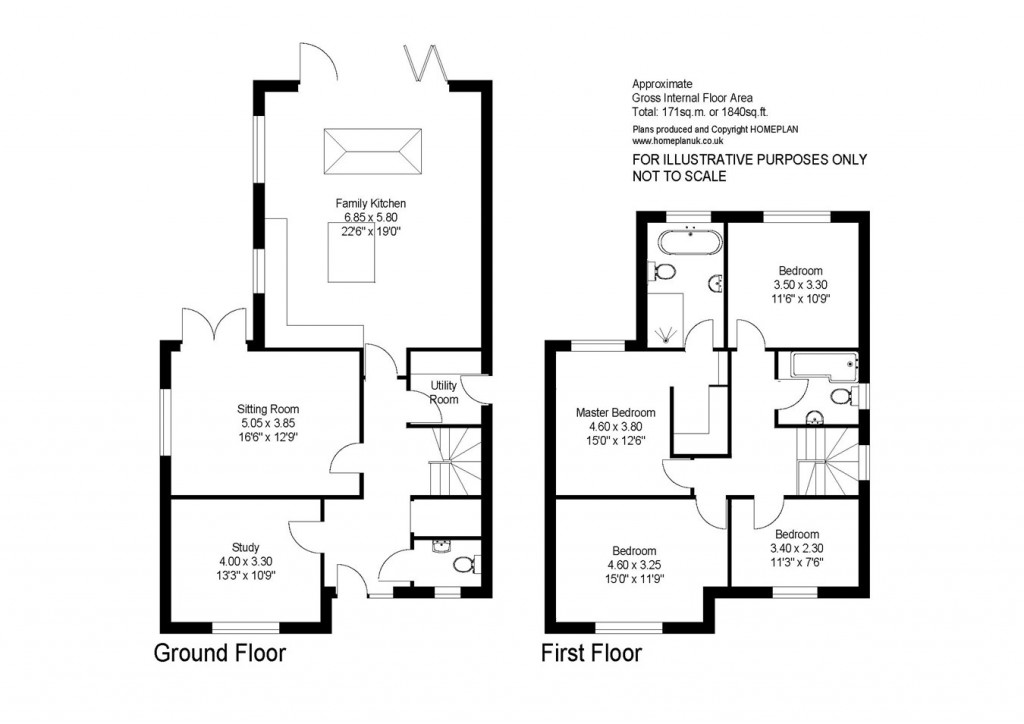 Floorplans For Grange Close, Everton, Lymington, SO41